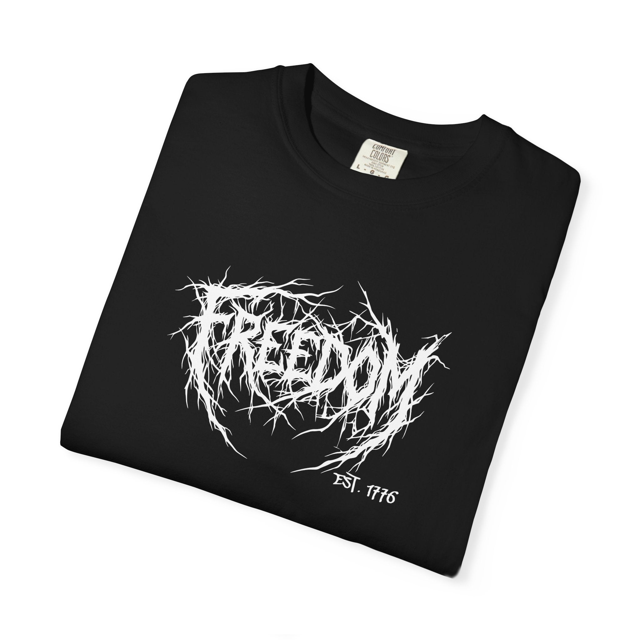 Freedom Skull T-Shirt — American Flag Winged Skull Graphic Tee - Midnight Eye, LLC