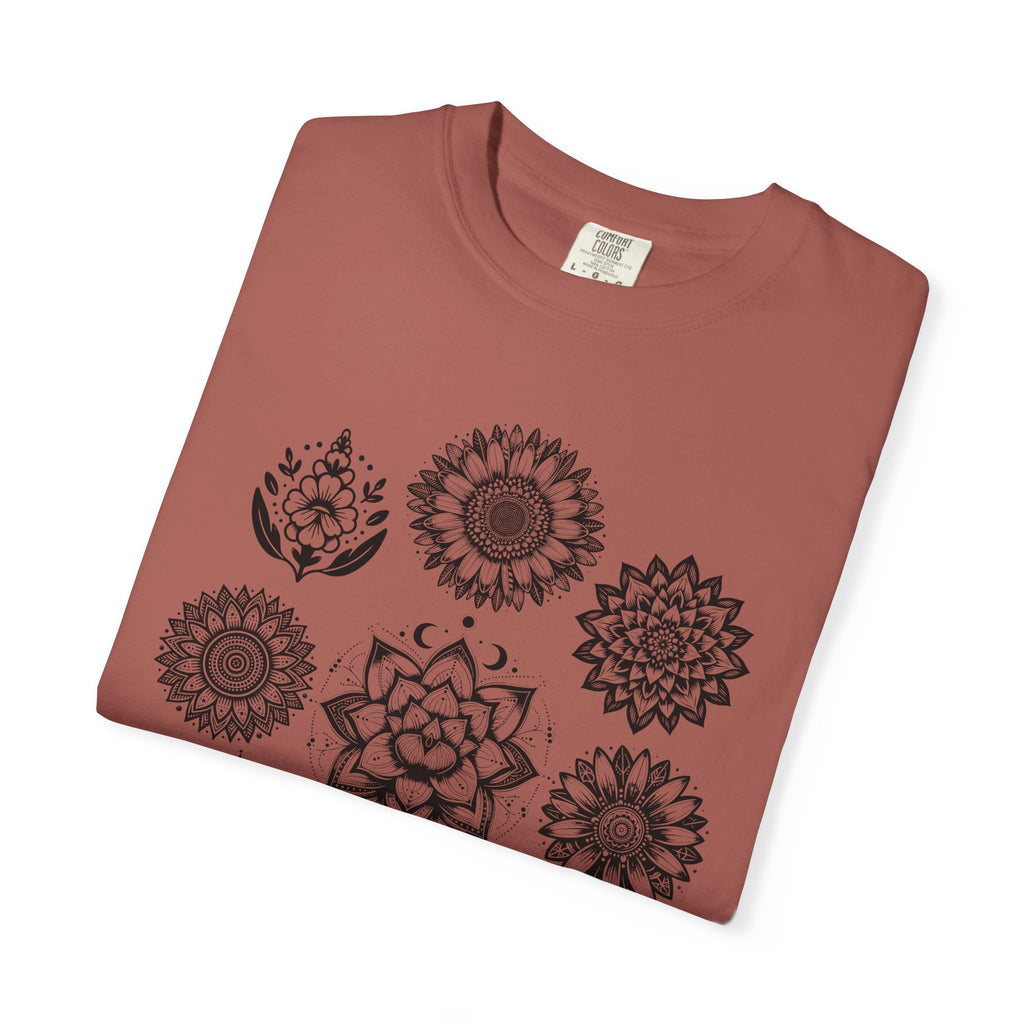 Boho Flower Collage T-Shit - Floral Graphic Tee