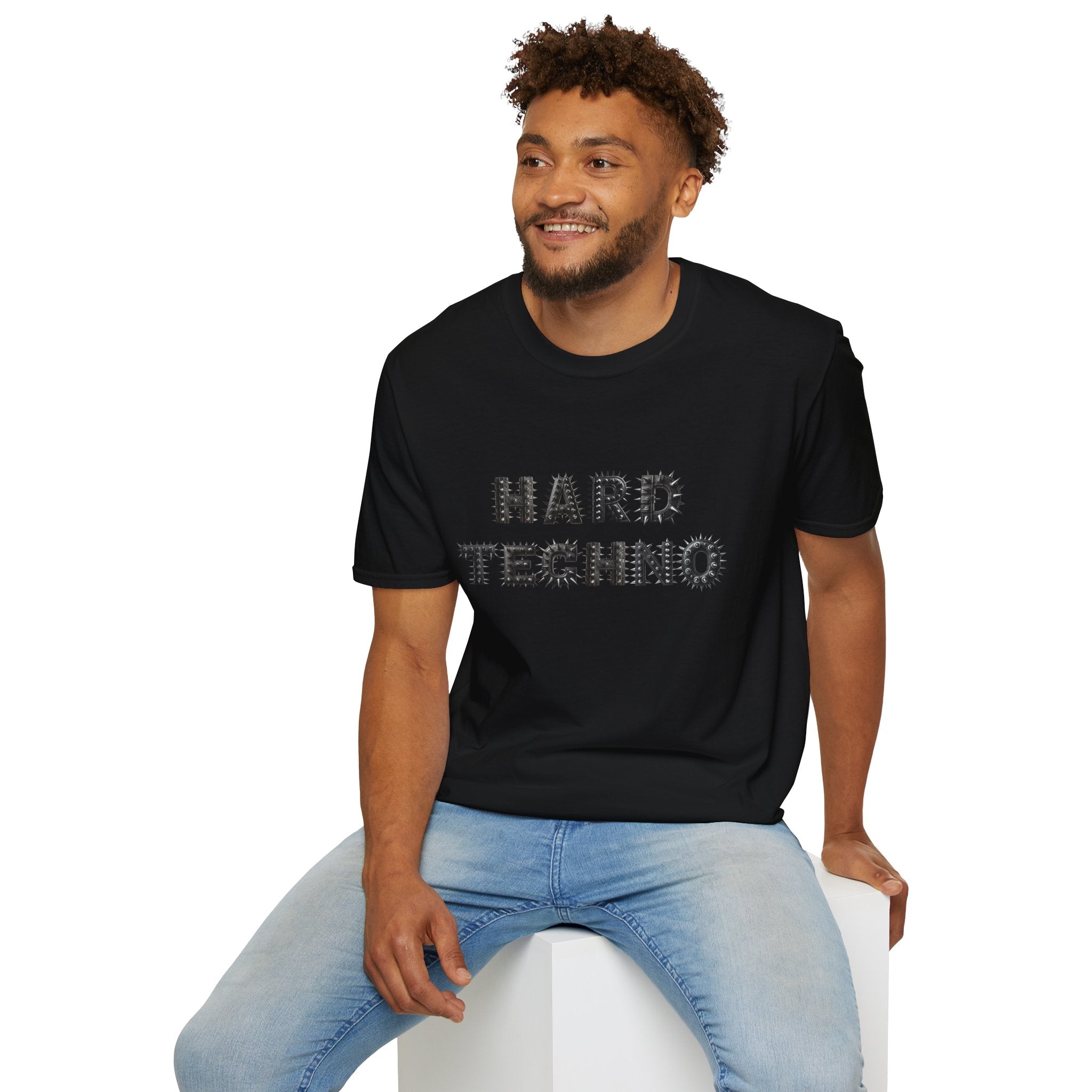 Hard Techno Graphic T-Shirt — Industrial Rave Tee - Tribal T-Shirt - Punk Graphic Tee - Midnight Eye, LLC