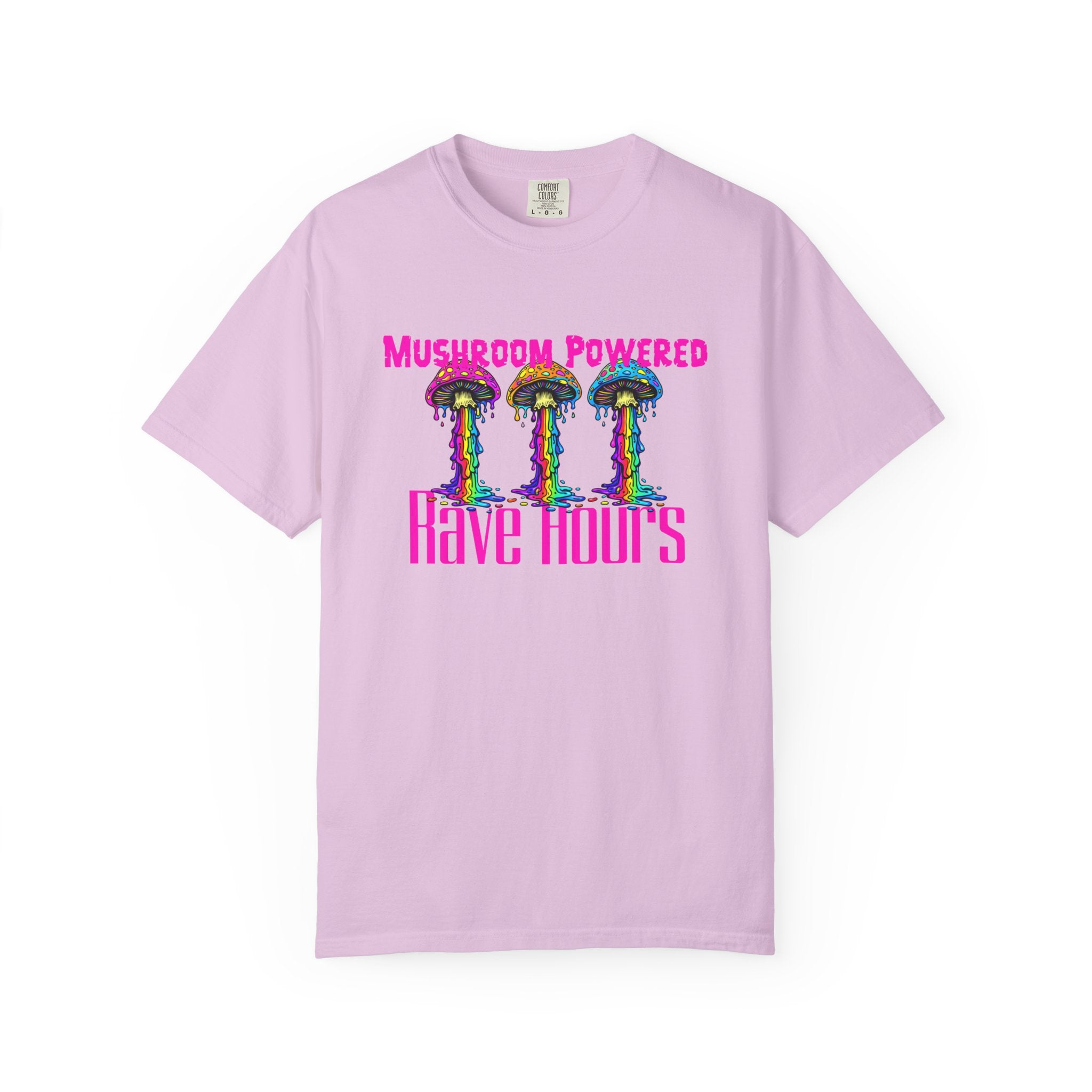 Rave Mushroom T-Shirt — “Mushroom Powered” Psychedelic Festival Tee - Midnight Eye, LLC