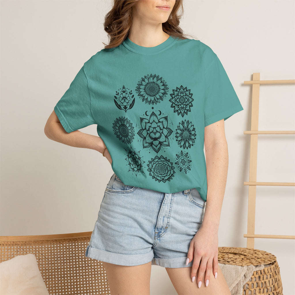 Boho Flower Collage T-Shit - Floral Graphic Tee