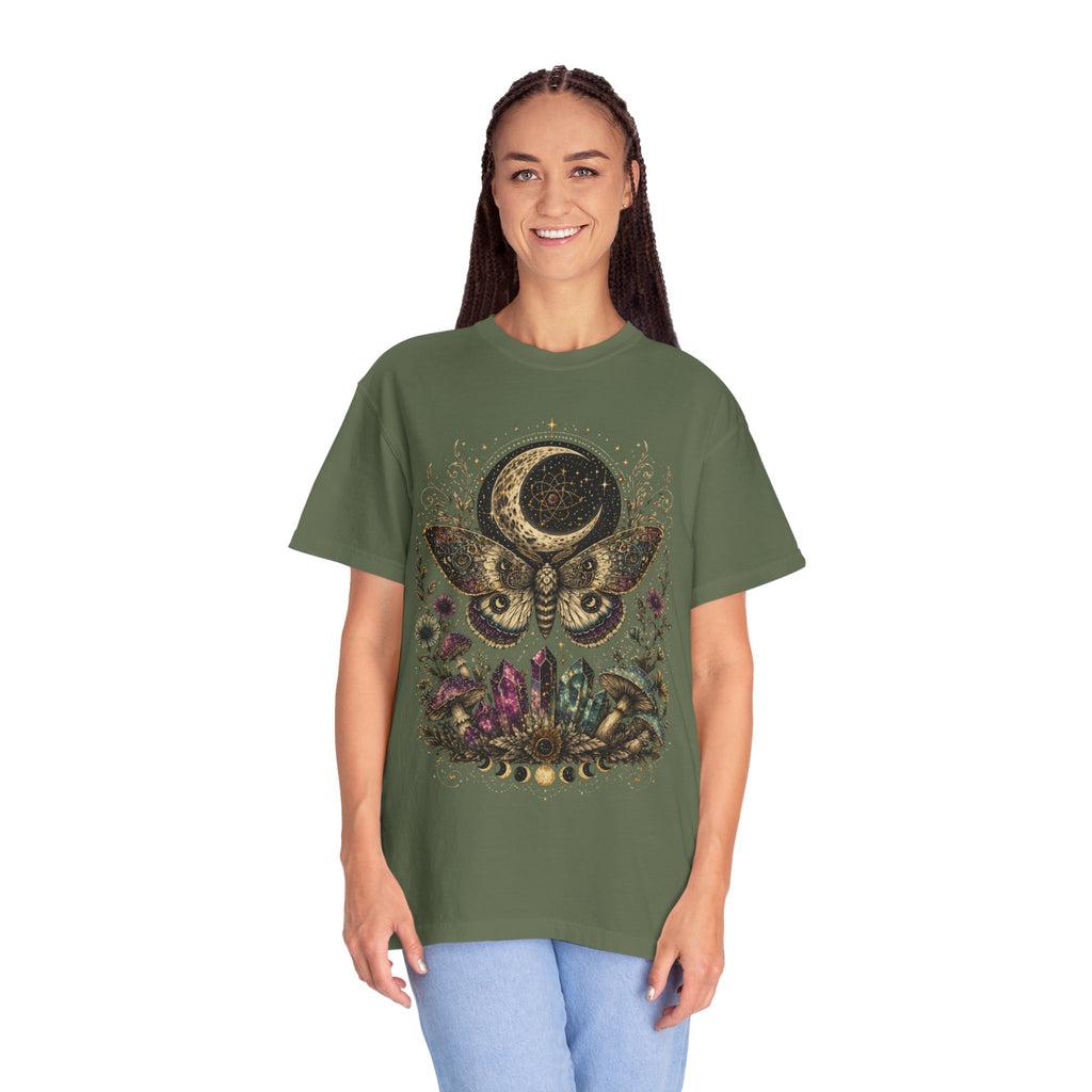 Mystic Moth & Moon Crystal T-Shirt - Gothic Tee