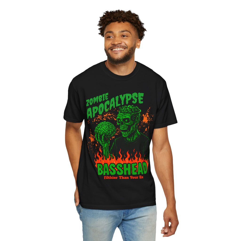 Zombie Apocalypse Basshead T-Shirt — Rave and Halloween Tee - Midnight Eye, LLC