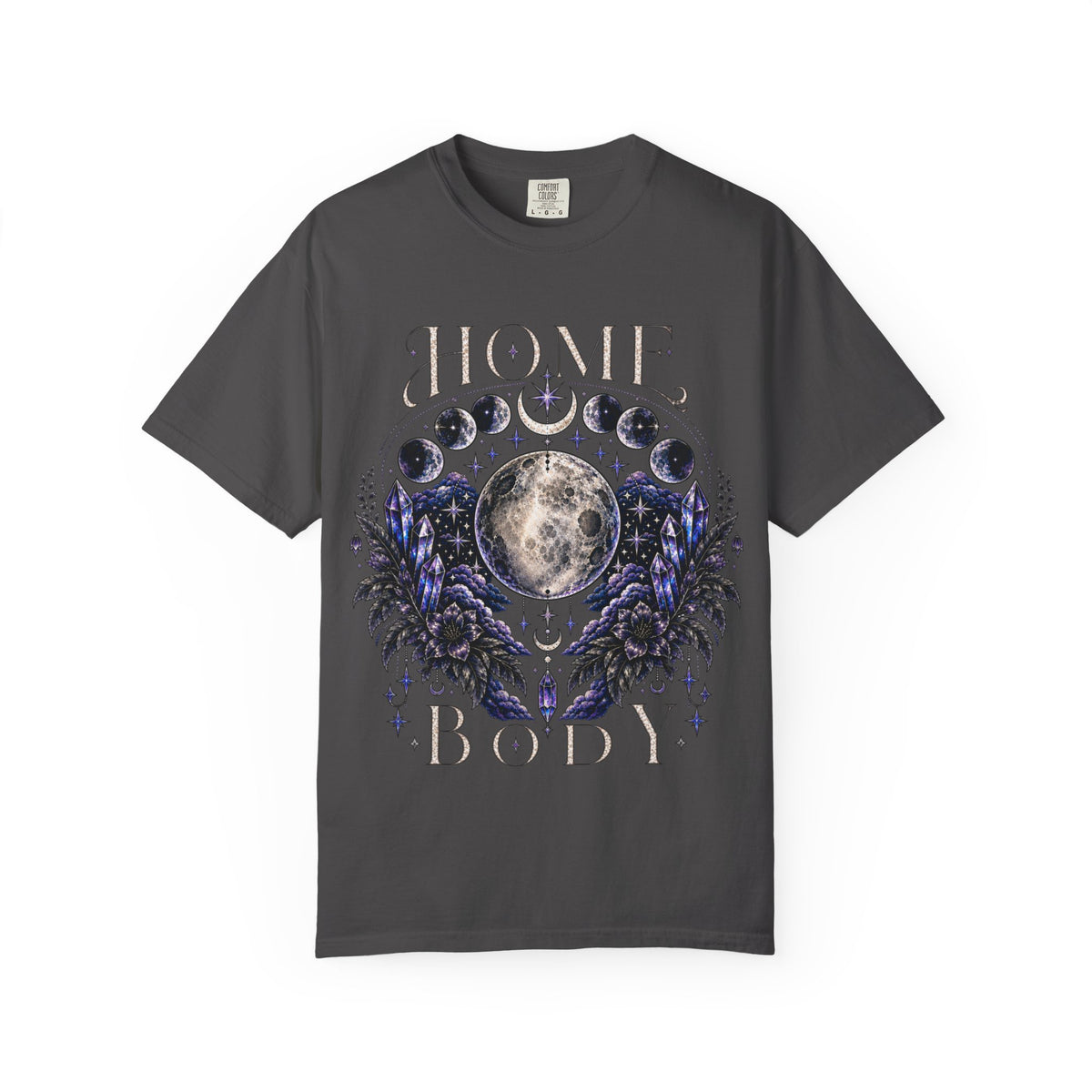 Moon Phases T-Shirt — “Home Body” Lunar Graphic Tee