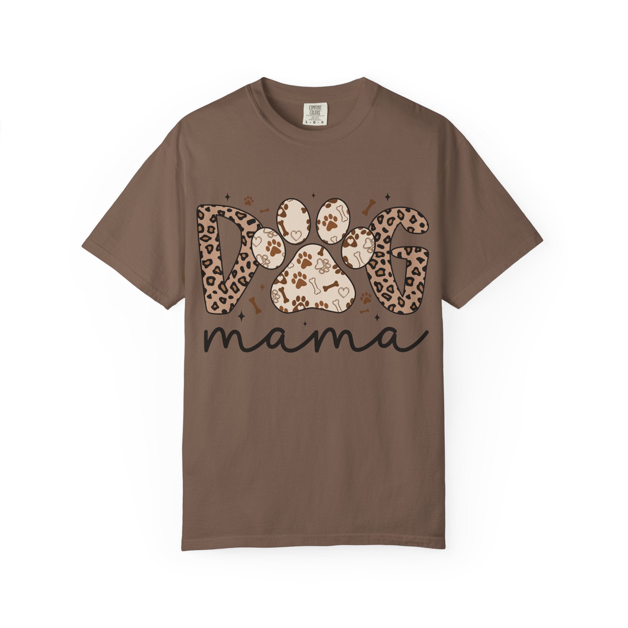 Dog Mama Leopard Paw T-Shirt – Cute Animal Print Tee for Pet Lovers. Midnight Eye, LLC