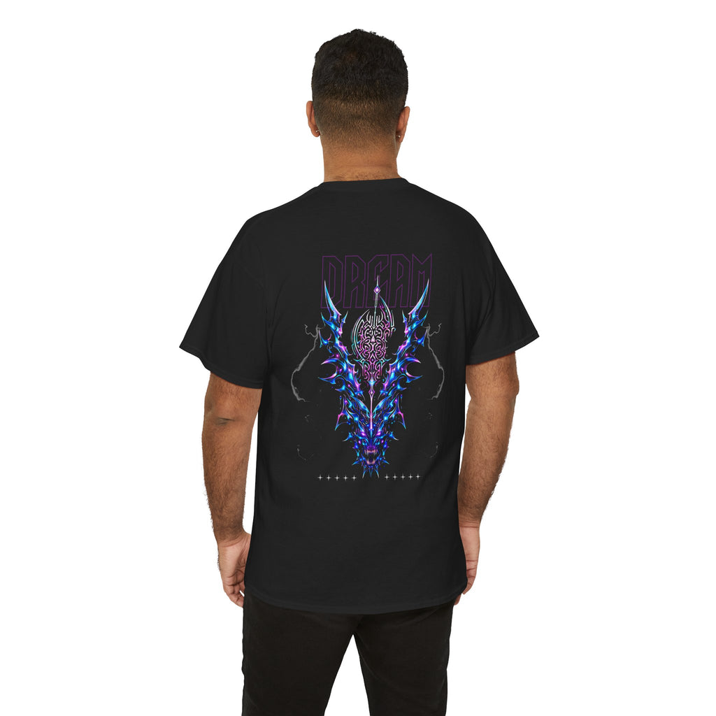 Dragon Crest Graphic Tee — “Dream” Cyber Gothic Streetwear - Raver T-Shirt - Midnight Eye, LLC