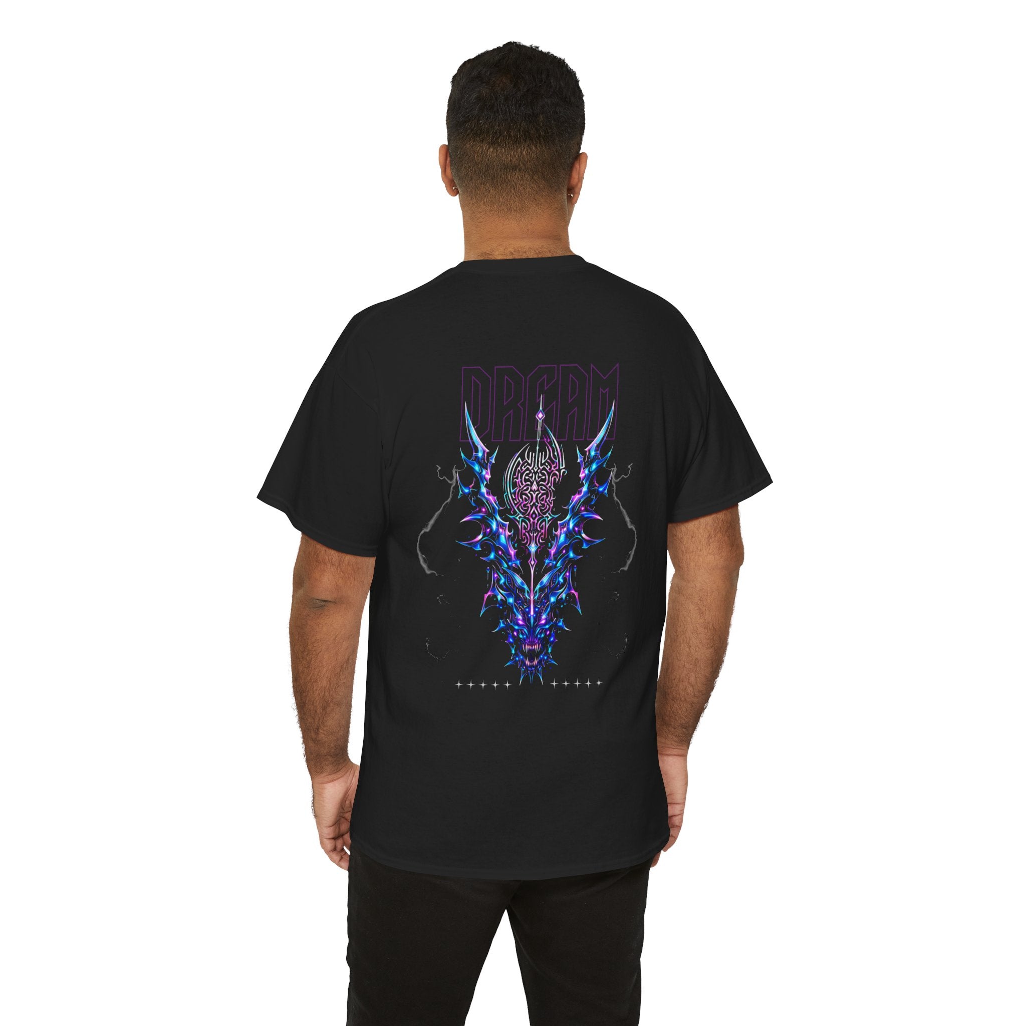 Dragon Crest Graphic Tee — “Dream” Cyber Gothic Streetwear - Raver T-Shirt - Midnight Eye, LLC