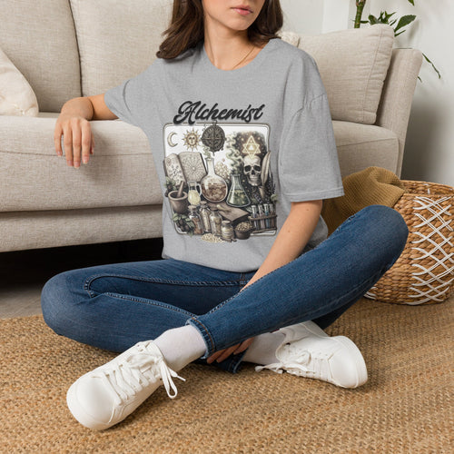 Alchemist T-Shirt — Vintage Apothecary Magic Design - Mystical Tee. Midnight Eye, LLC