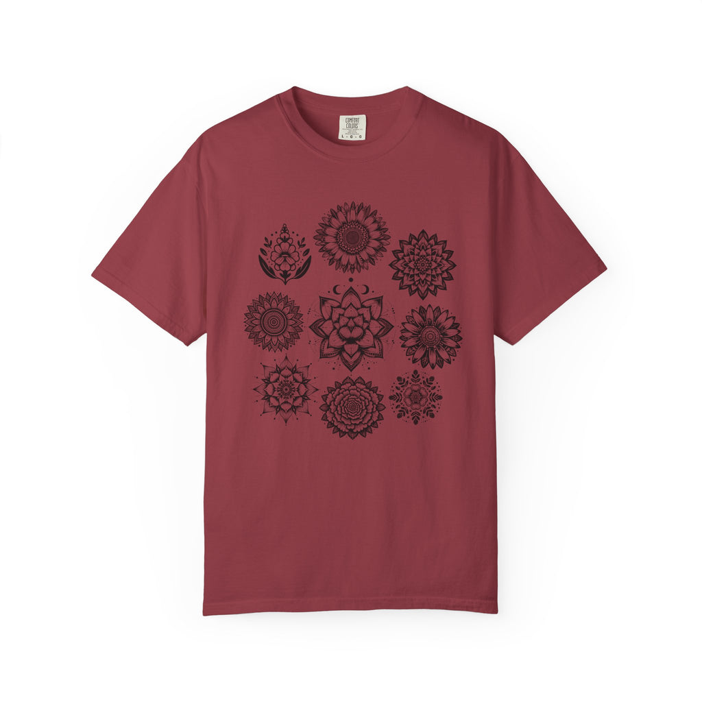 Boho Flower Collage T-Shit - Floral Graphic Tee