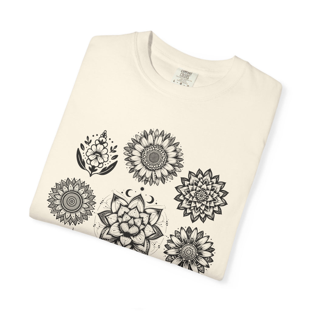 Boho Flower Collage T-Shit - Floral Graphic Tee