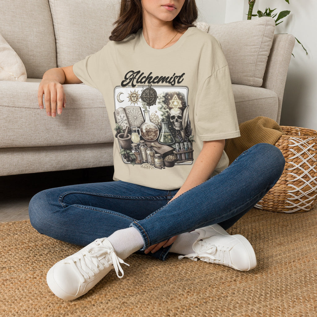 Alchemist T-Shirt — Vintage Apothecary Magic Design - Mystical Tee. Midnight Eye, LLC