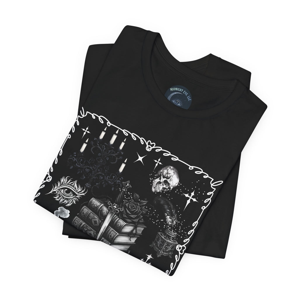Reading, Coffee & Books T-Shirt — Cozy Gothic Booklover Tee