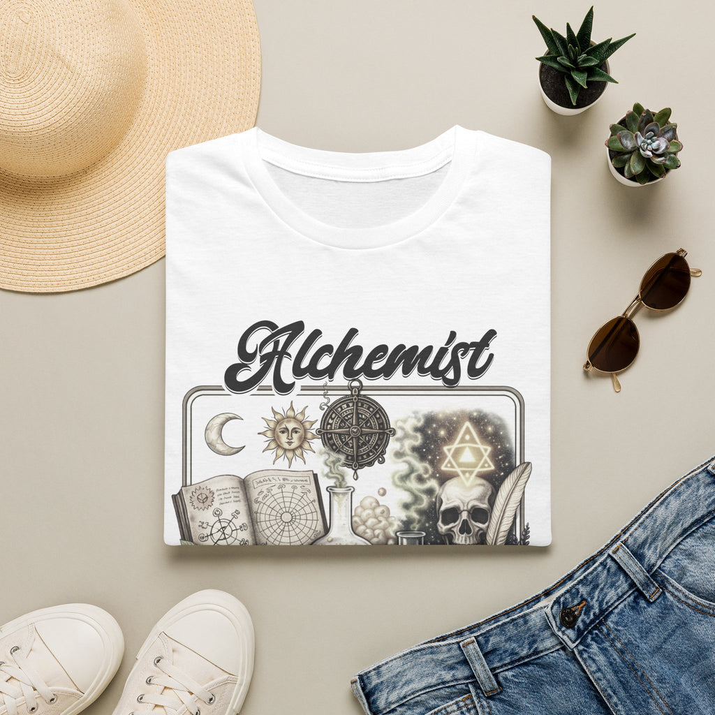 Alchemist T-Shirt — Vintage Apothecary Magic Design - Mystical Tee - Midnight Eye, LLC