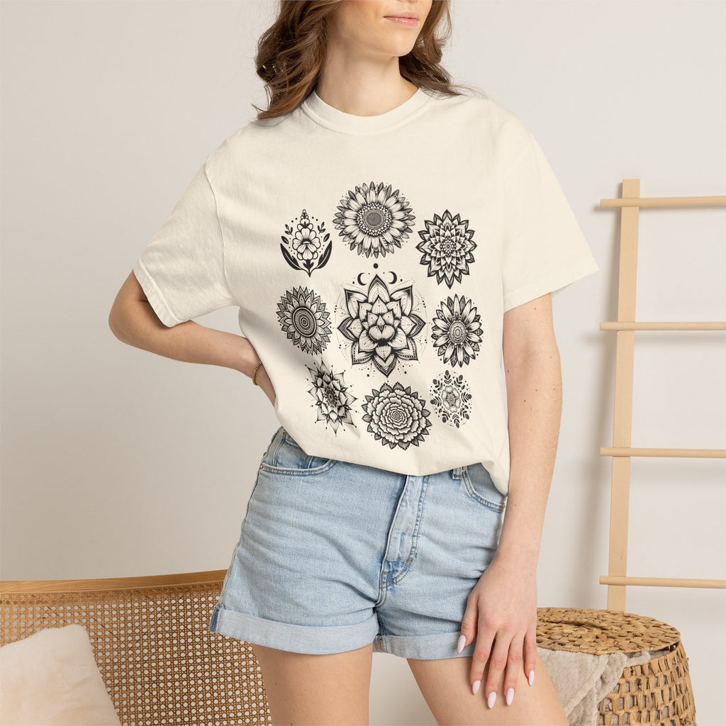 Boho Flower Collage T-Shit - Floral Graphic Tee
