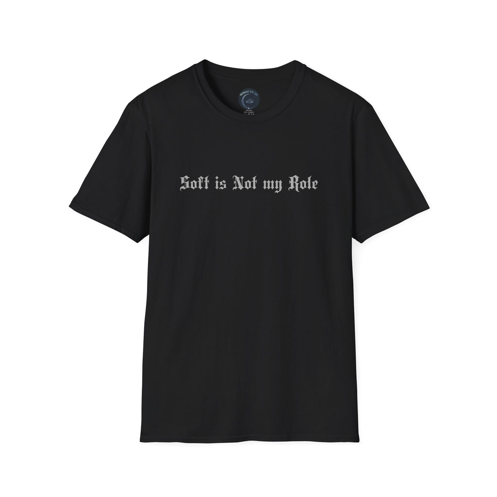Gothic Angel Graphic Tee — "Soft is Not My Role" - Dark Angel T-Shirt - BDSM Domination Tee - Midnight Eye, LLC
