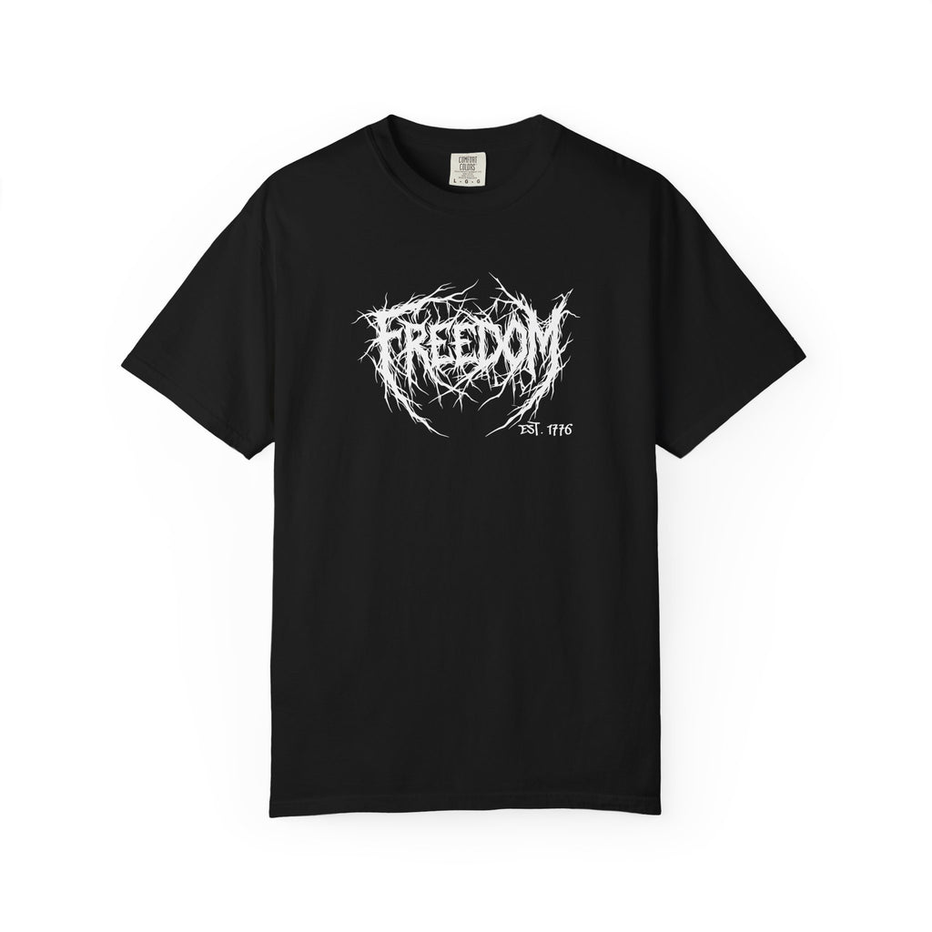 Freedom Skull T-Shirt — American Flag Winged Skull Graphic Tee - Midnight Eye, LLC