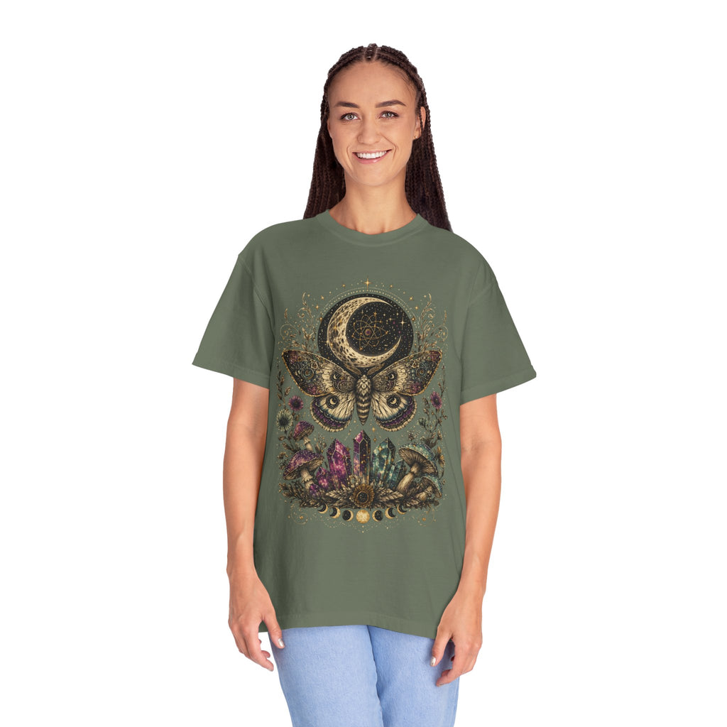 Mystic Moth & Moon Crystal T-Shirt - Gothic Tee