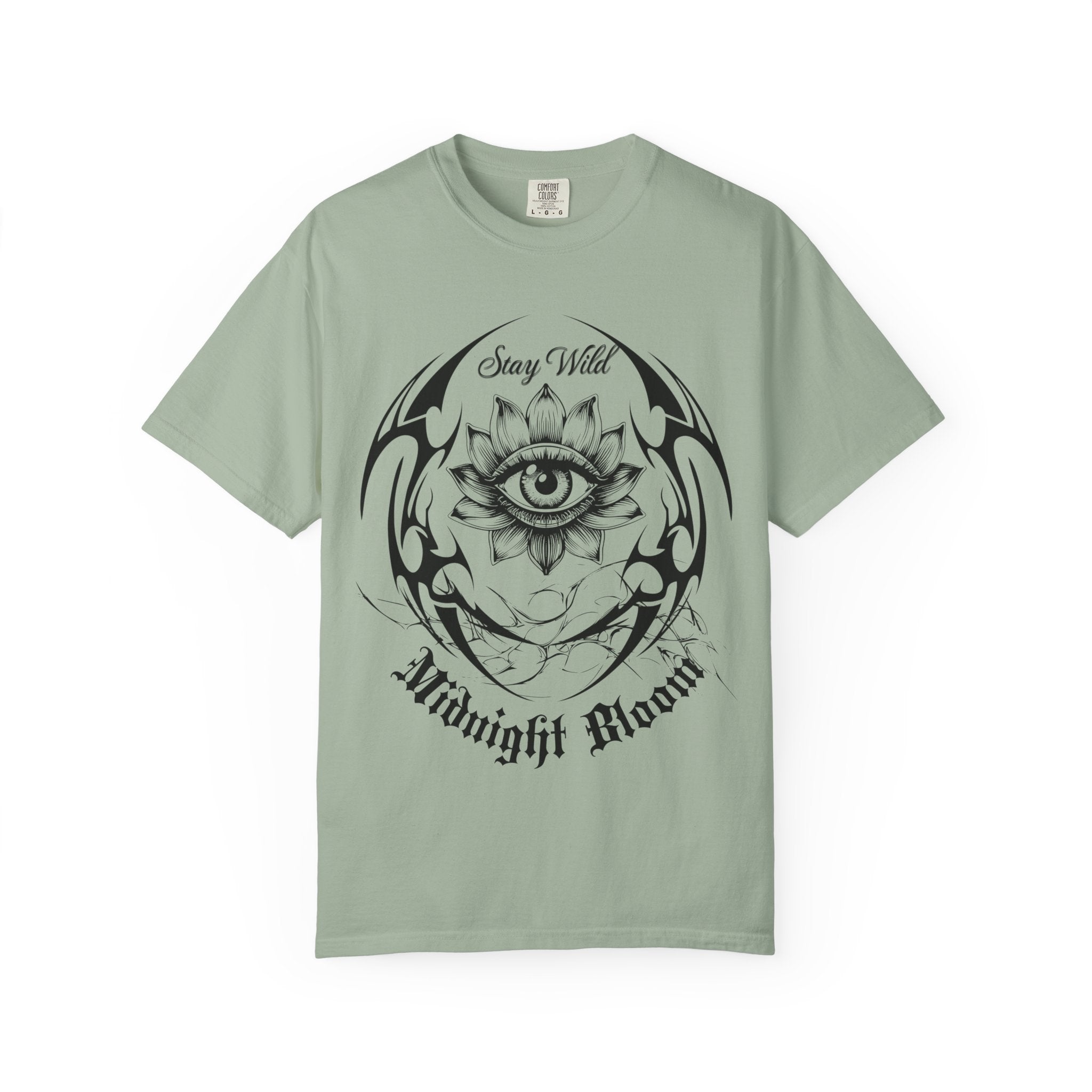 Lotus Eye Graphic T-Shirt — Cybergoth / Cyberpunk Floral Tee