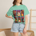 Halloween Witch Postage Stamp T-Shirt — Vintage Spooky Pin-Up Graphic Tee. Midnight Eye, LLC. 