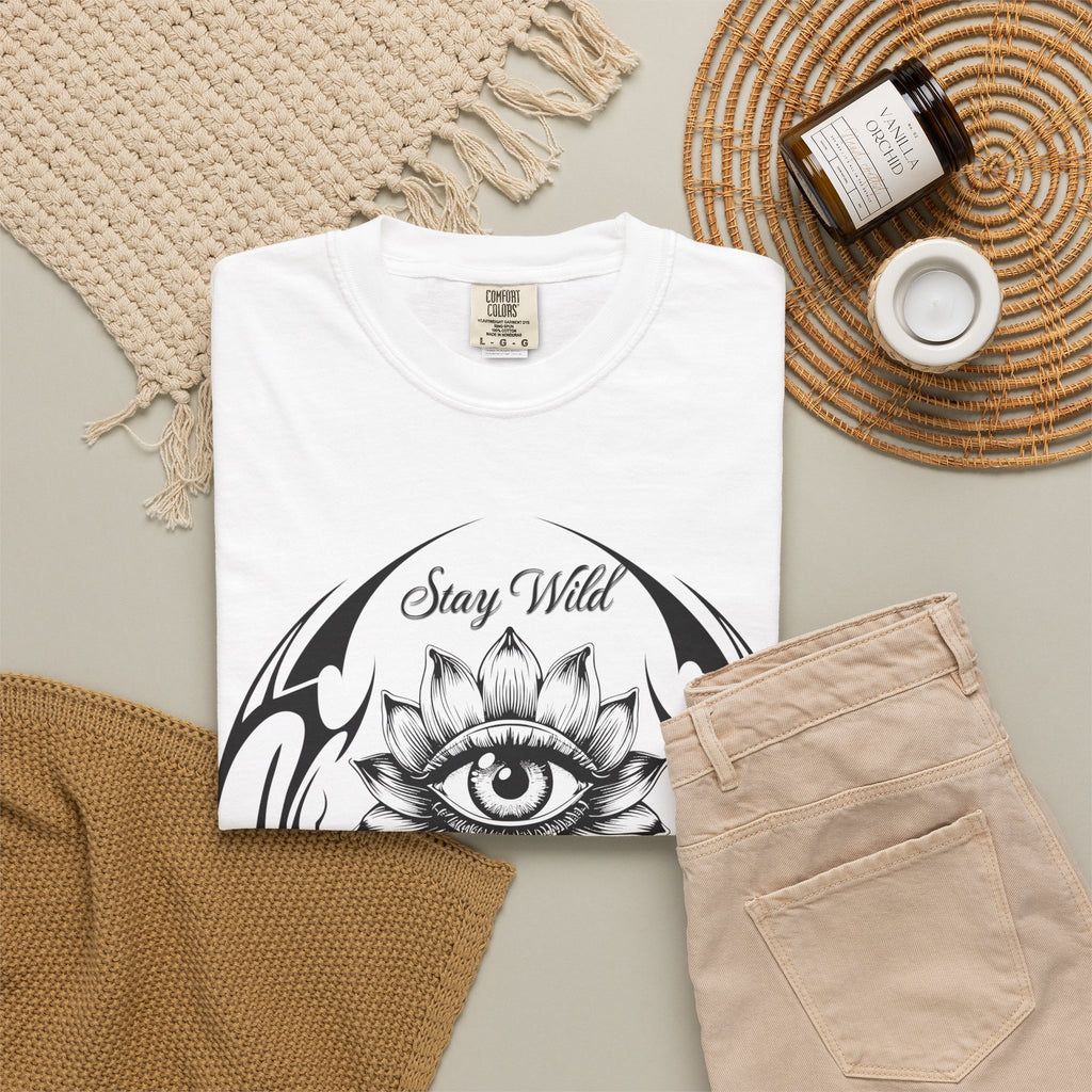 Lotus Eye Graphic T-Shirt — Cybergoth / Cyberpunk Floral Tee