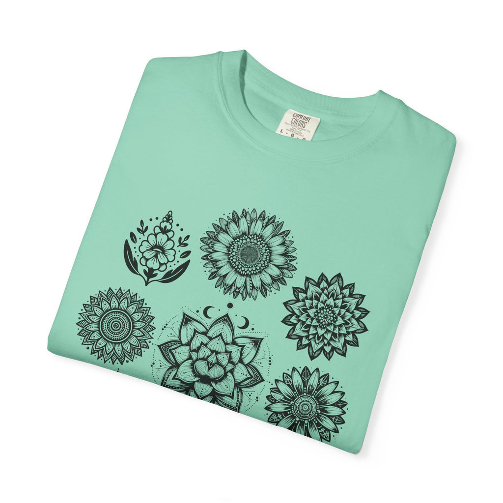 Boho Flower Collage T-Shit - Floral Graphic Tee