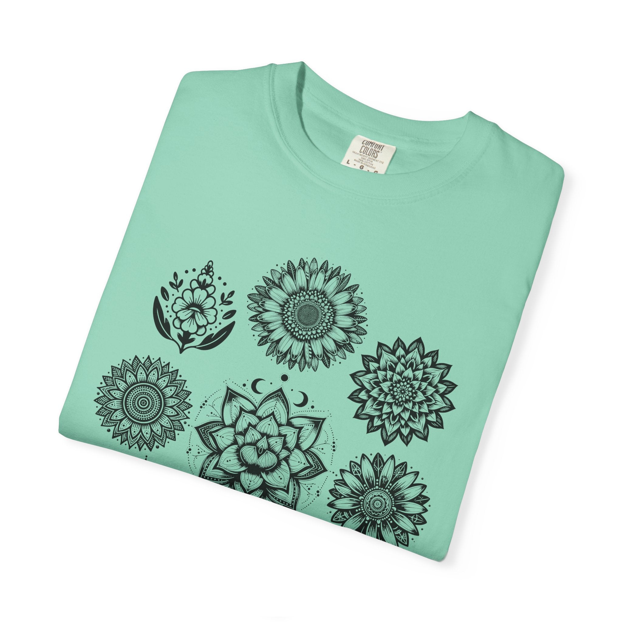 Boho Flower Collage T-Shit - Floral Graphic Tee