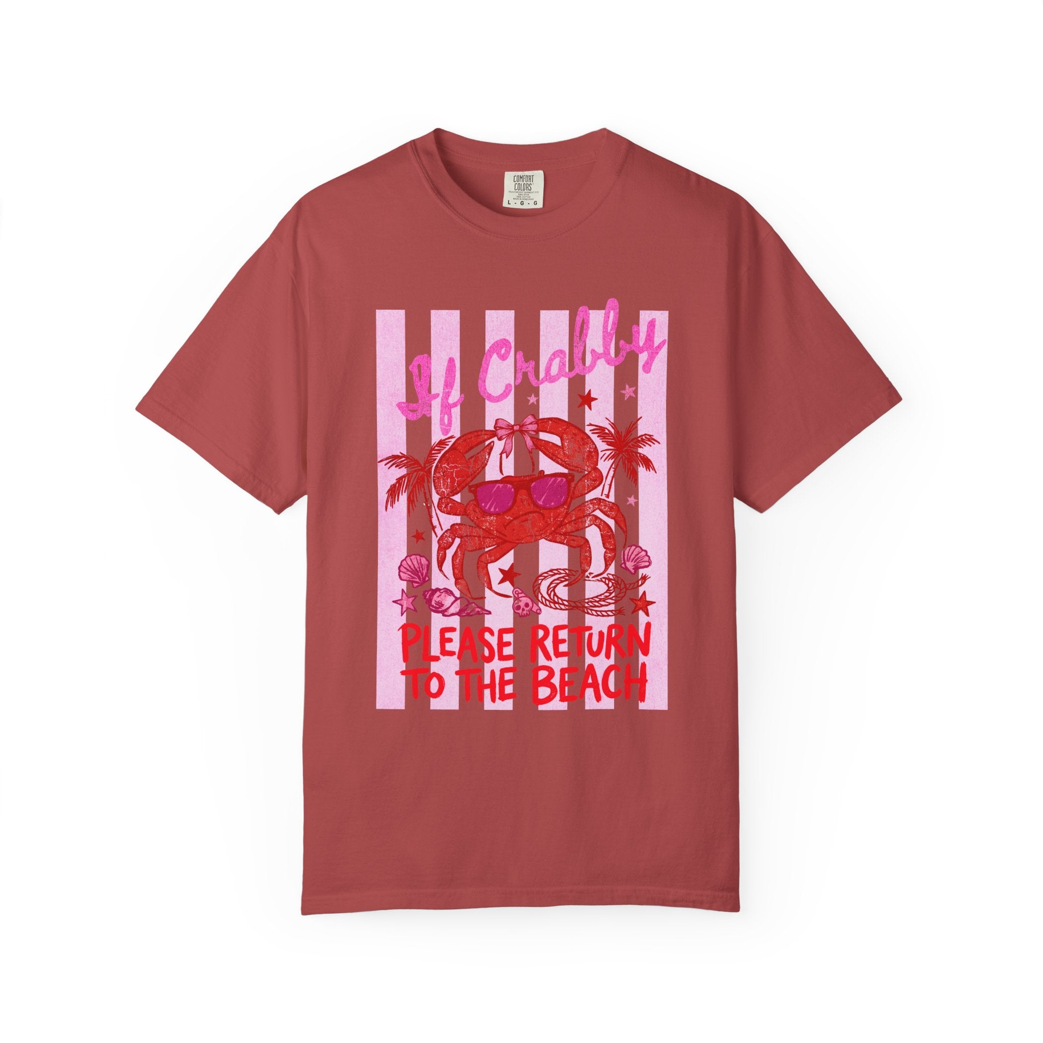 Funny Crab Beach Shirt - If Crabby, Please Return to the Beach. Summer Funny Tee - Midnight Eye, LLC