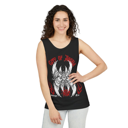 City of Angels Tank Top — Gothic Winged Skull Graphic