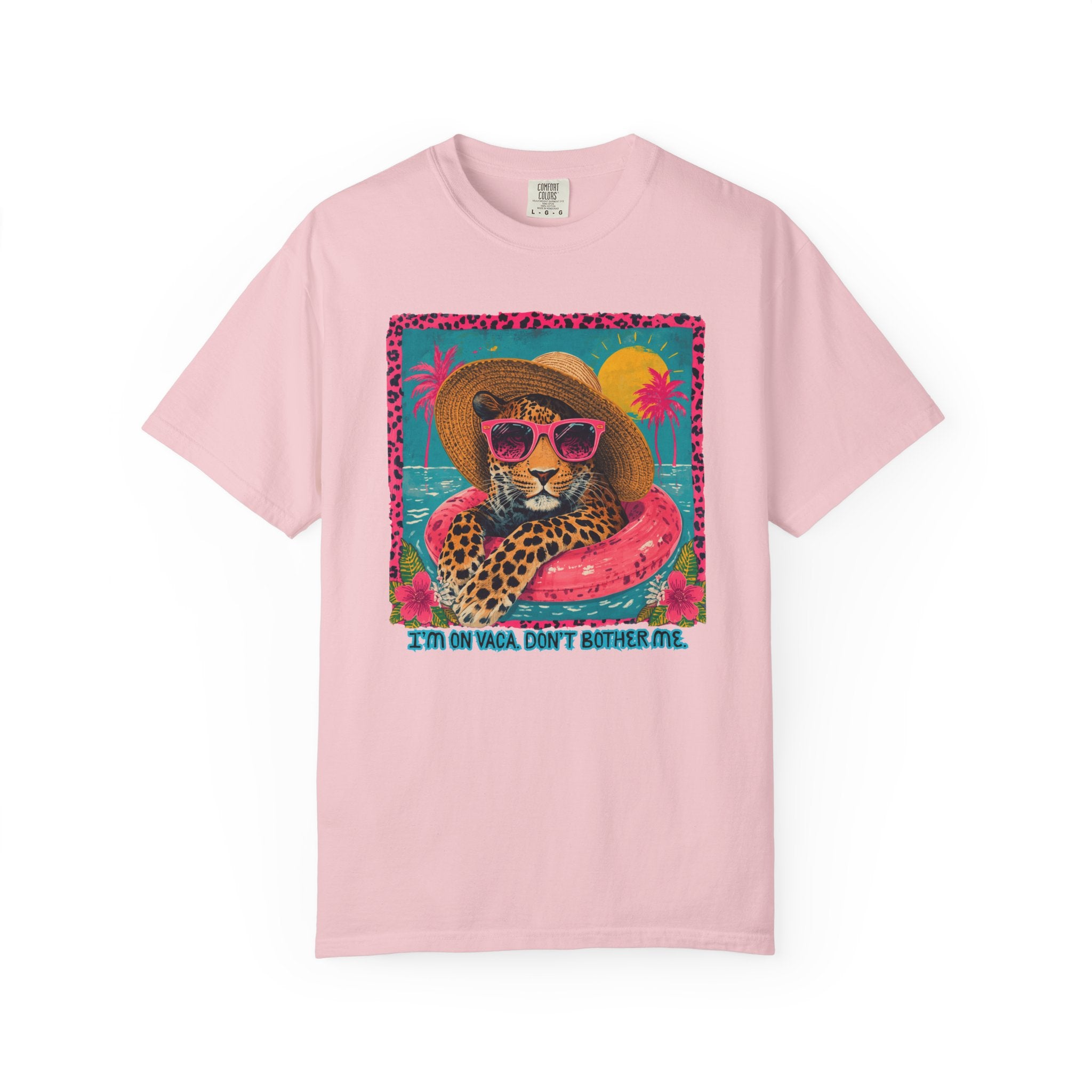T-Shirt — Tropical Leopard in Sunglasses Summer Graphic - Sassy Vacation T-Shirt