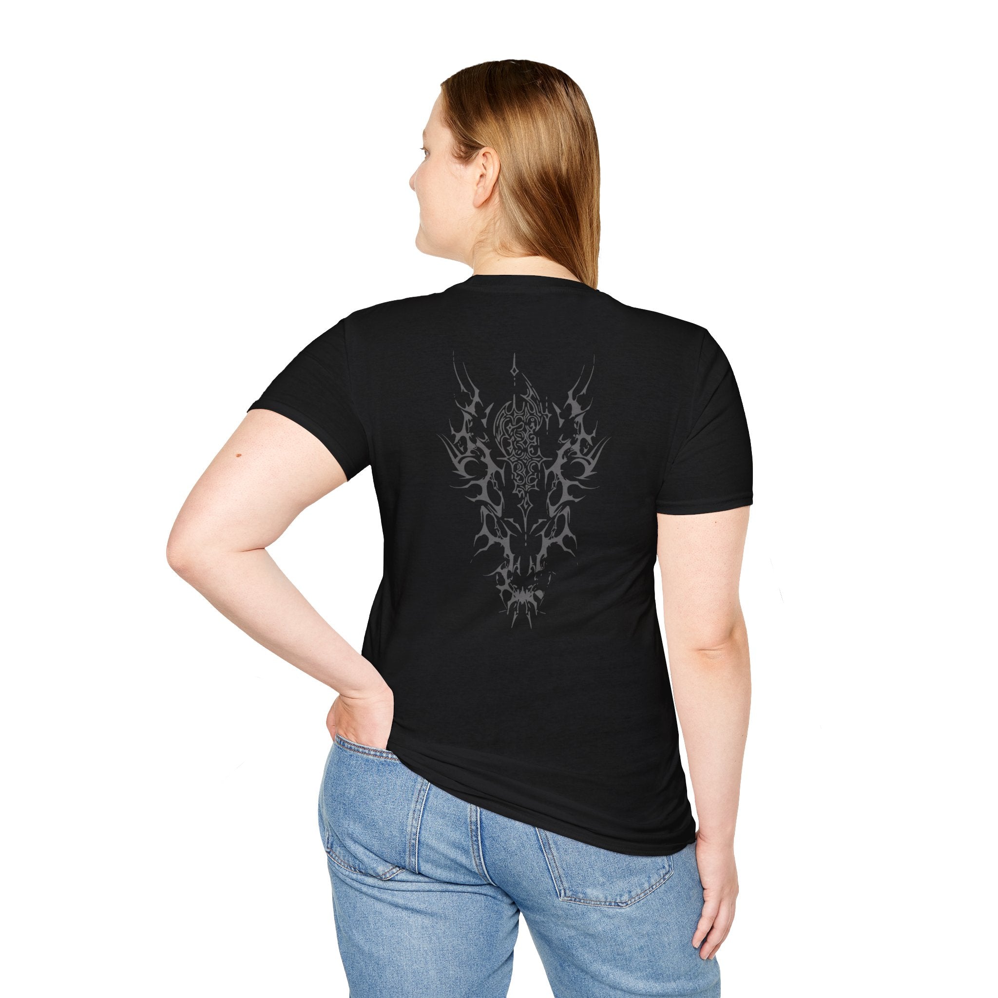 Hard Techno Graphic T-Shirt — Industrial Rave Tee - Tribal T-Shirt - Punk Graphic Tee - Midnight Eye, LLC