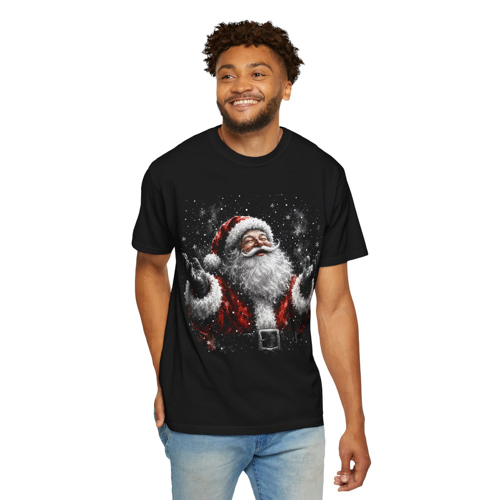 Santa Claus Vintage Christmas T-Shirt — Cheerful Jolly Santa Graphic Tee