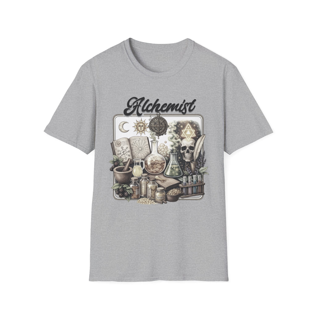 Alchemist T-Shirt — Vintage Apothecary Magic Design - Mystical Tee - Midnight Eye, LLC