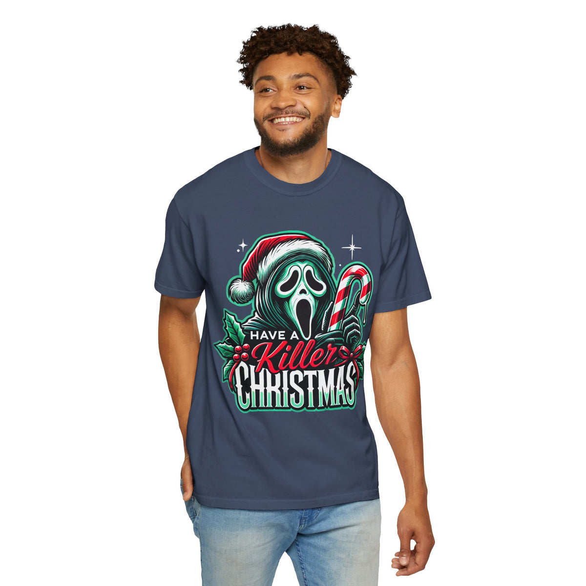 Vintage Santa "Believe in the Magic of Christmas" - Dark Aesthetic Holiday Tee. Midnight Eye, LLC