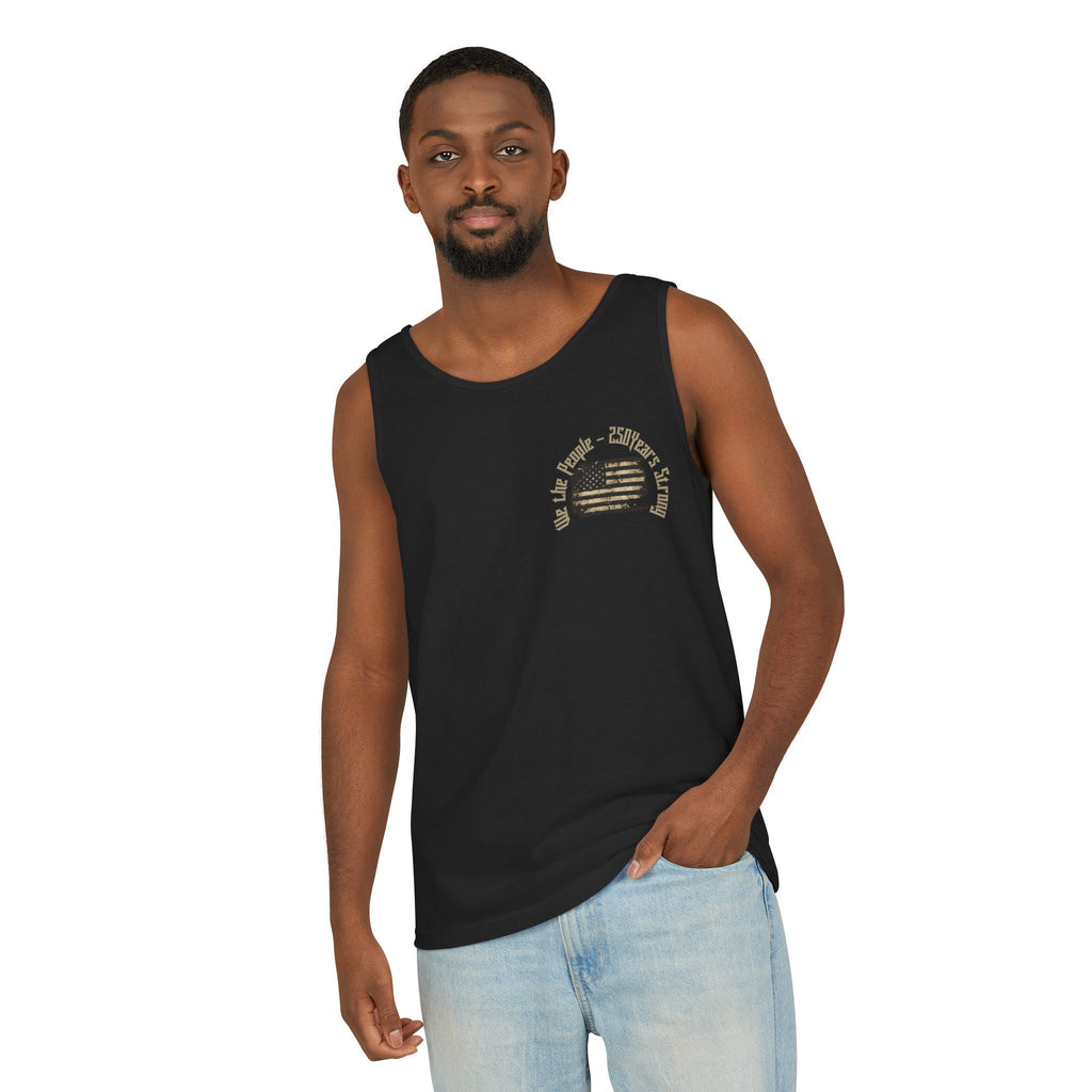 250th Anniversary Vintage USA Flag Skull Wings Tank Top - Gothic Tee - Midnight Eye, LLC