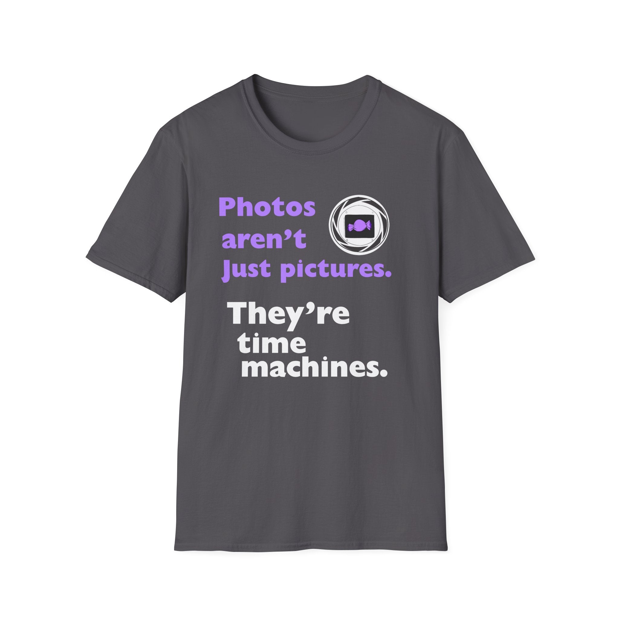 Photography Quote Women's Tee — "Photos aren't just pictures. They're time machines." - Midnight Eye, LLC