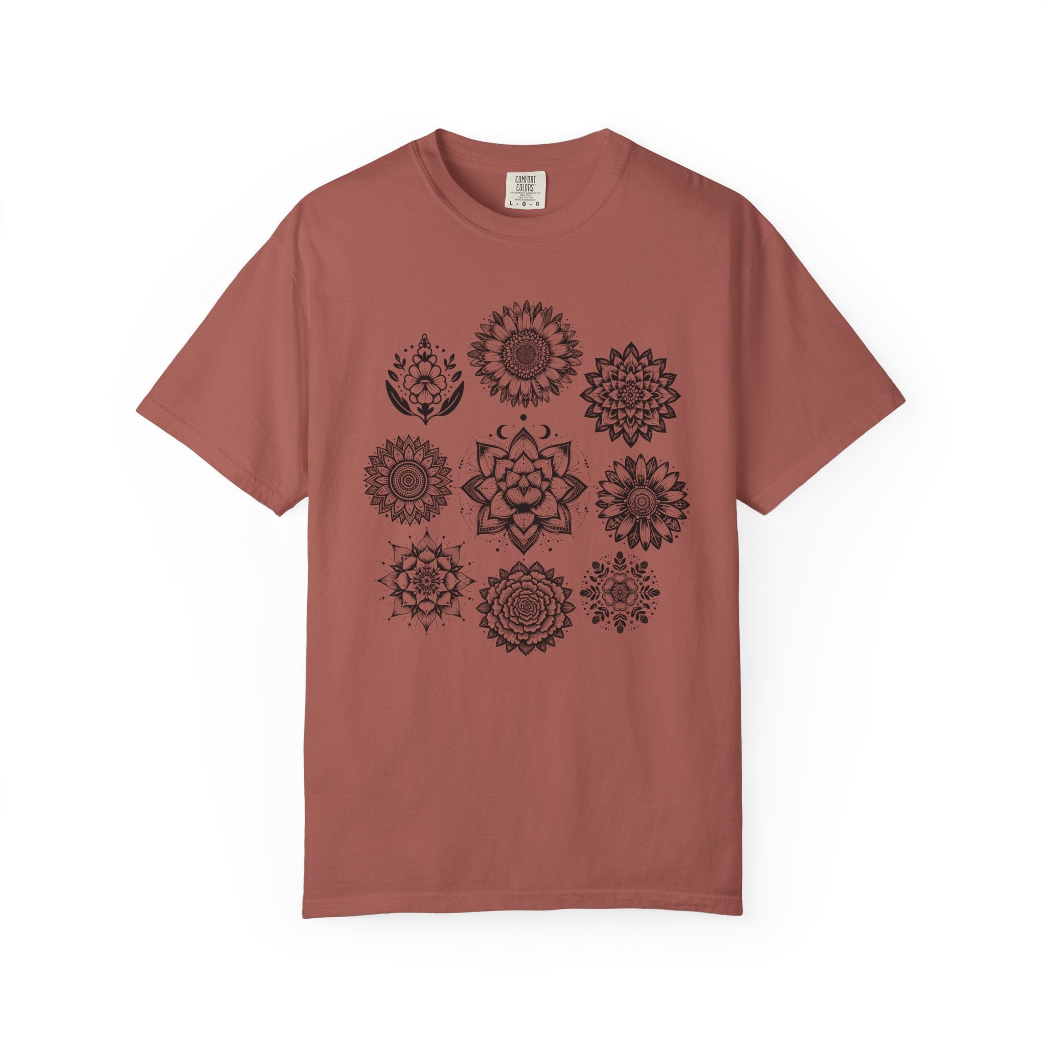 Boho Flower Collage T-Shit - Floral Graphic Tee