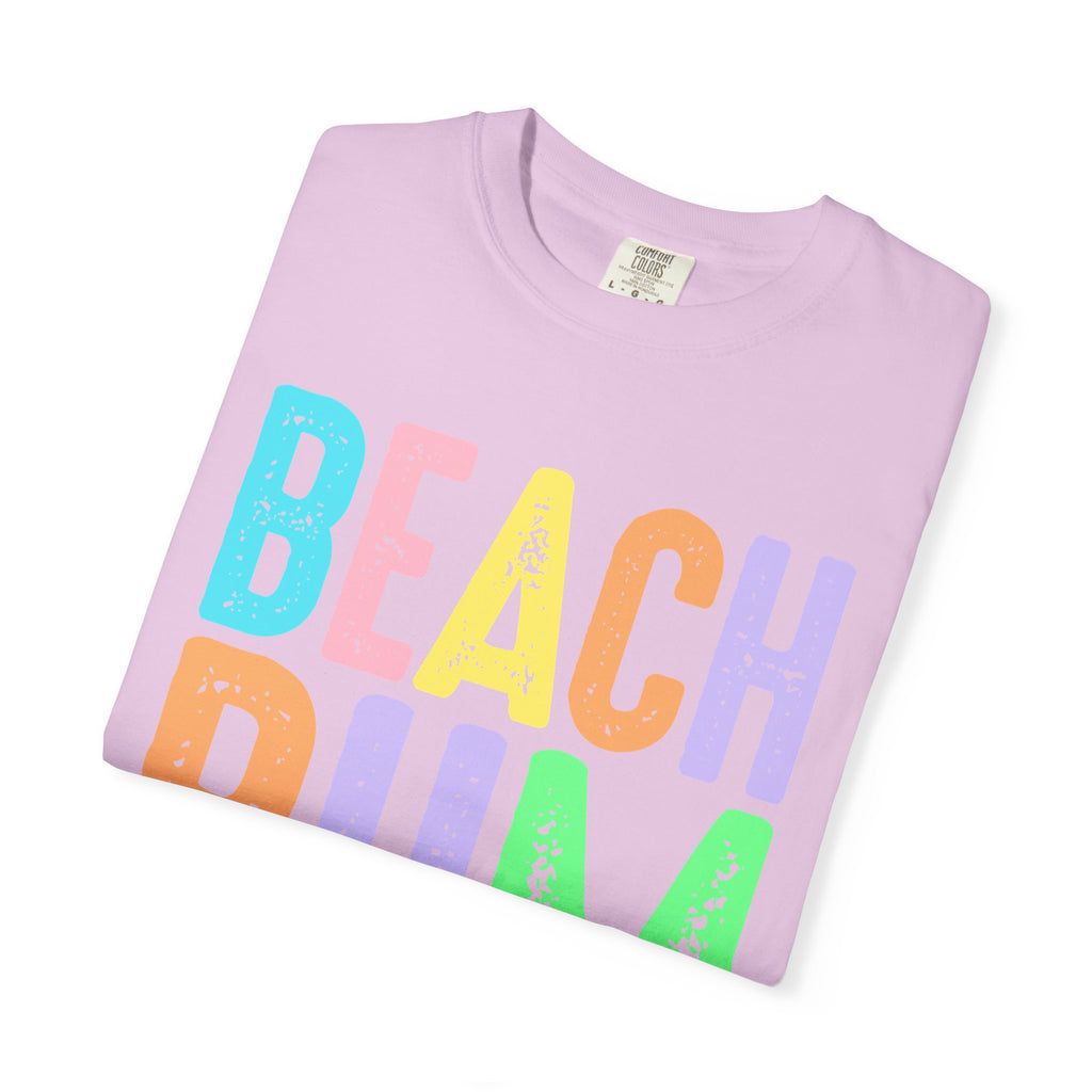 Beach Bum Summer T-Shirt — Bright Colorful Beach Tee. Midnight Eye, LLC