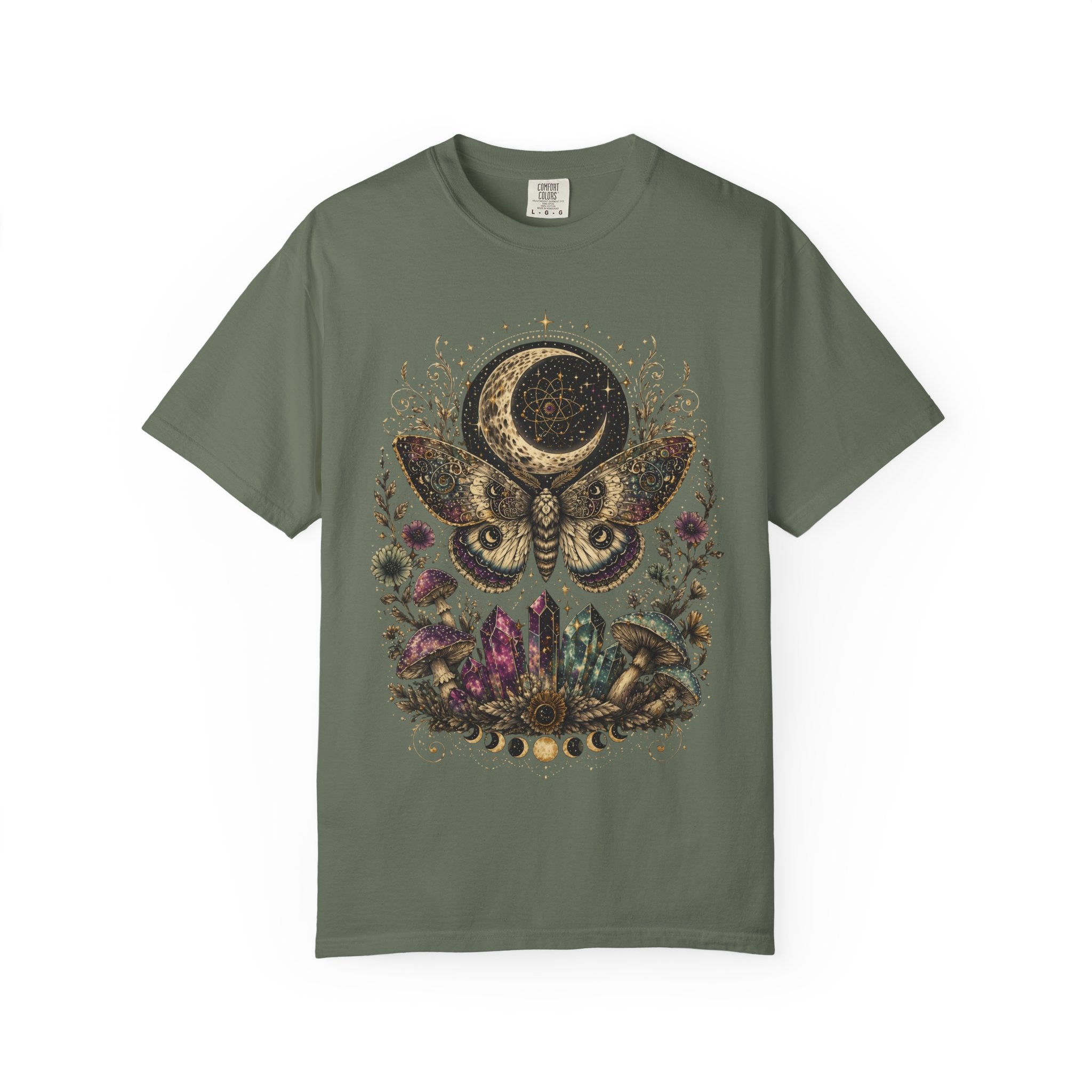 Mystic Moth & Moon Crystal T-Shirt - Gothic Tee
