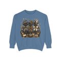 Fall Cats and Pumpkins Crewneck — Comfort Colors Unisex Fleece. Midnight Eye, LLC
