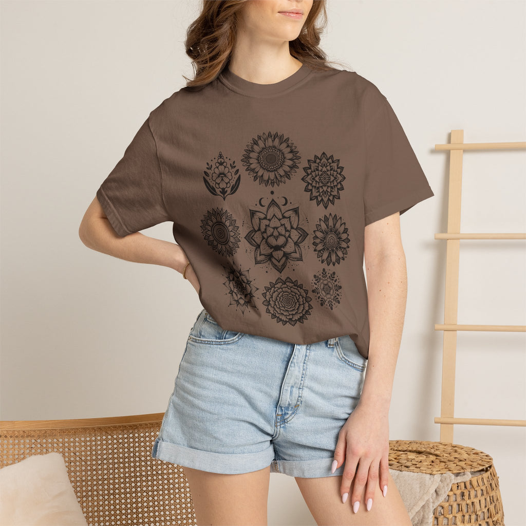 Boho Flower Collage T-Shit - Floral Graphic Tee