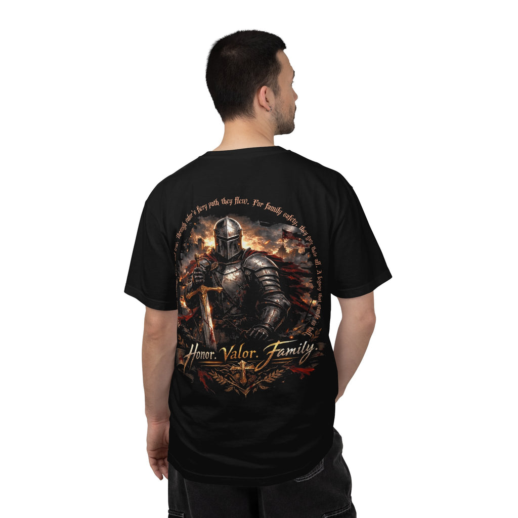 Knight Armor T-Shirt — "Honor. Valor. Family." Medieval T-Shirt - Family Inspirational Tee - Midnight Eye, LLC