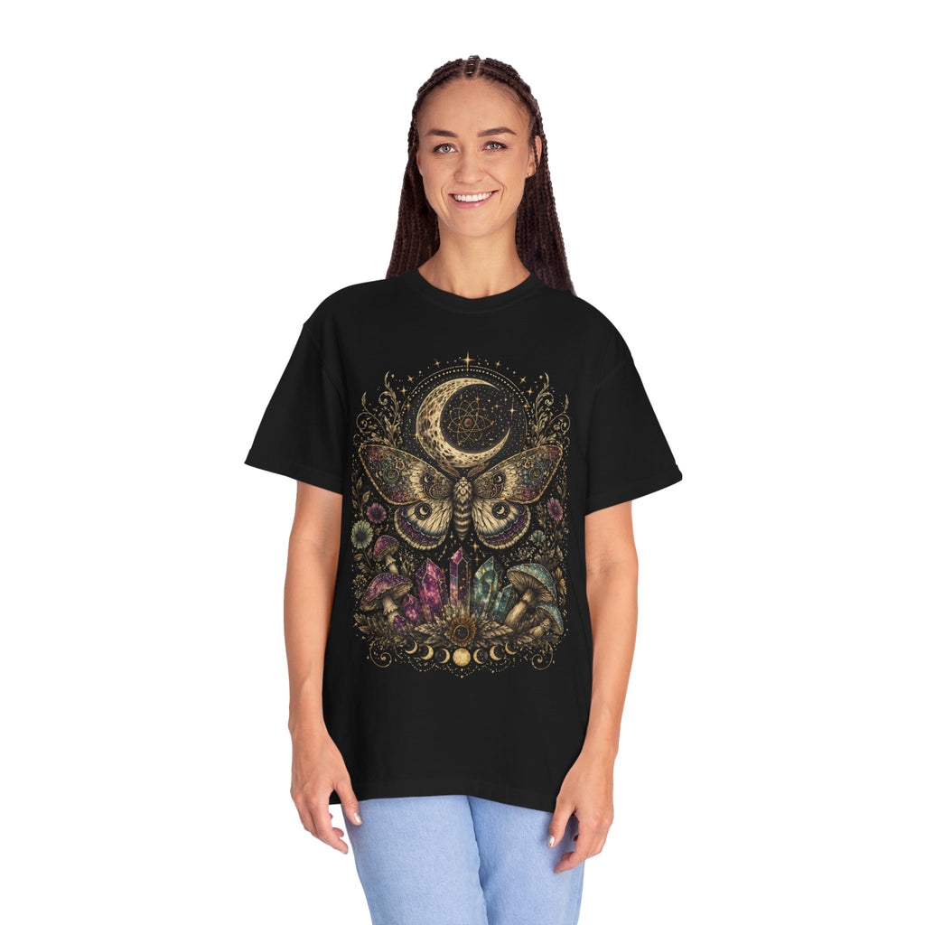 Mystic Moth & Moon Crystal T-Shirt - Gothic Tee
