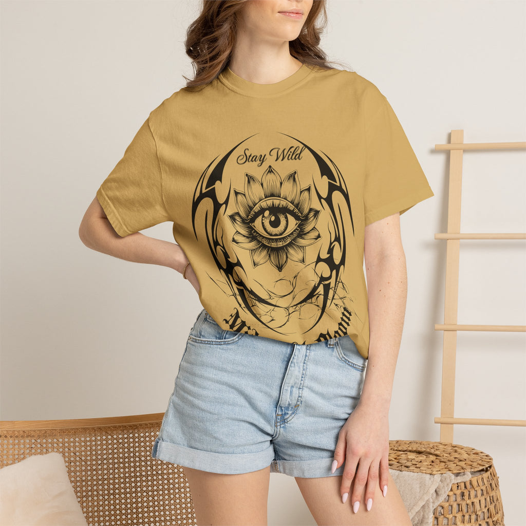 Lotus Eye Graphic T-Shirt — Cybergoth / Cyberpunk Floral Tee