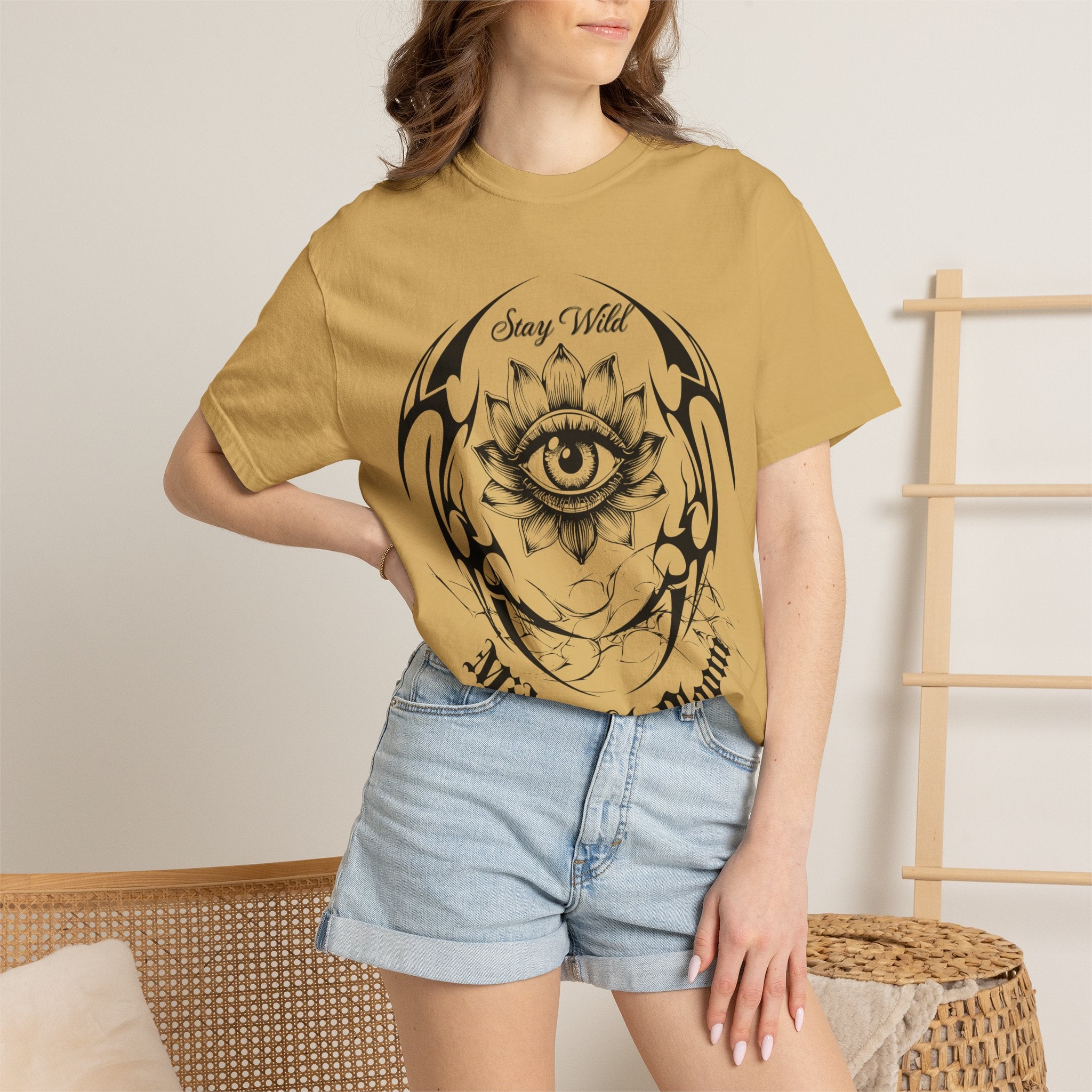 Lotus Eye Graphic T-Shirt — Cybergoth / Cyberpunk Floral Tee