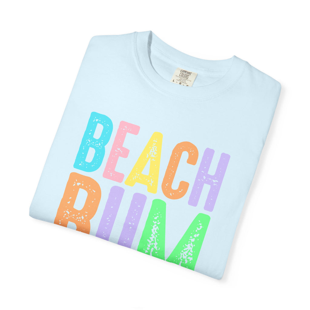 Beach Bum Summer T-Shirt — Bright Colorful Beach Tee - Midnight Eye, LLC