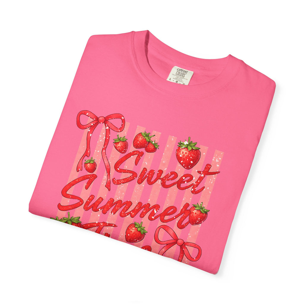 Sweet Summer Time Strawberry Graphic T-Shirt - Cute Summer T-Shirt - Fruit Tee