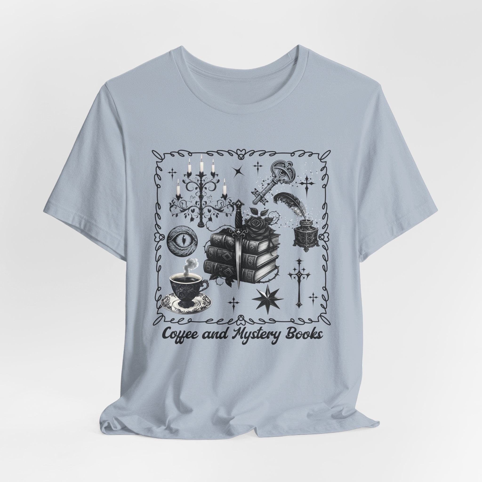 Mystic Reading Tee — "Reading and Mystery Books" Graphic T-Shirt