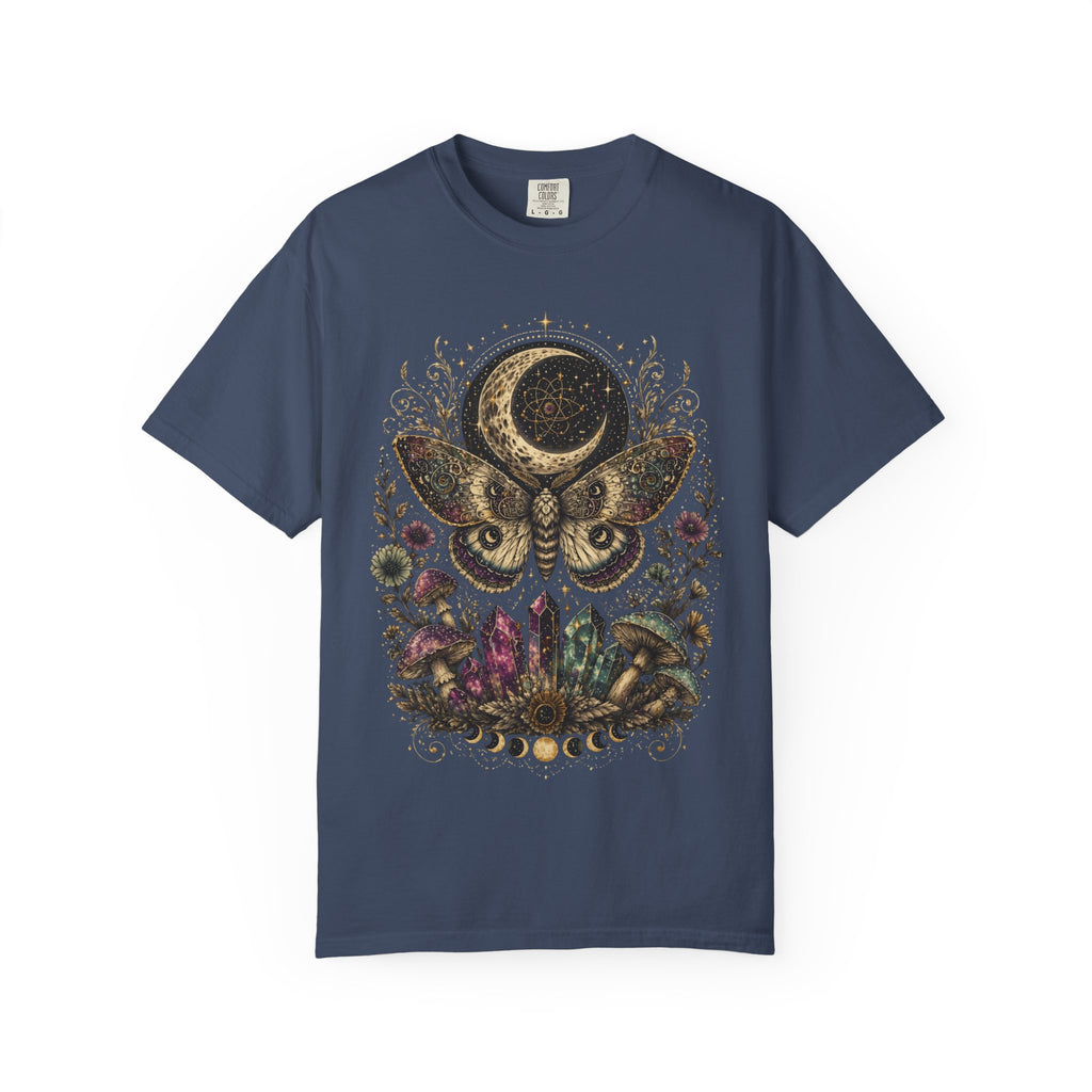 Mystic Moth & Moon Crystal T-Shirt - Gothic Tee