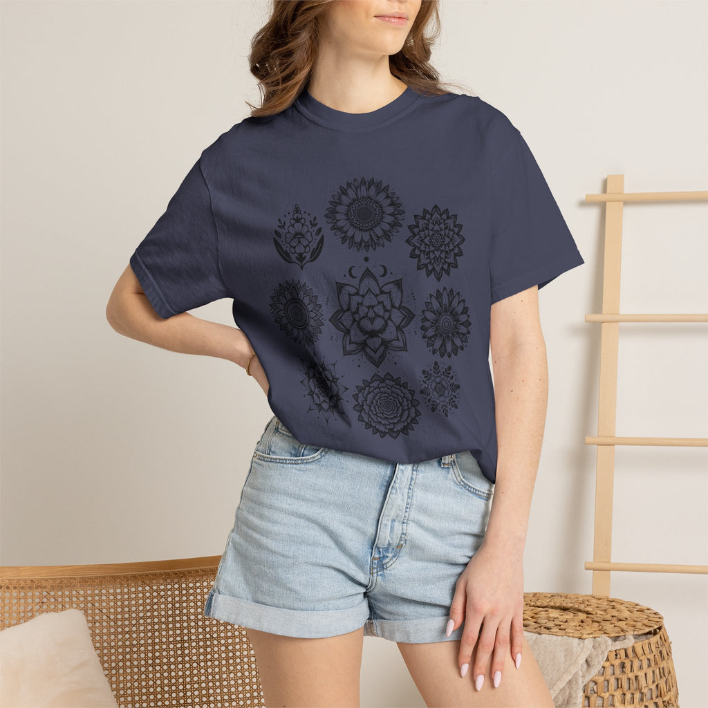 Boho Flower Collage T-Shirt - Floral Graphic Tee