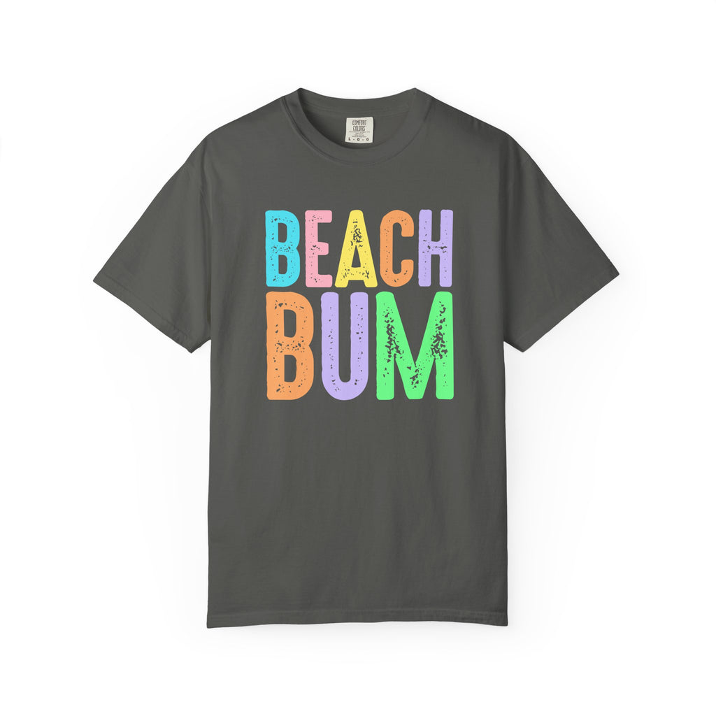 Beach Bum Summer T-Shirt — Bright Colorful Beach Tee - Midnight Eye, LLC